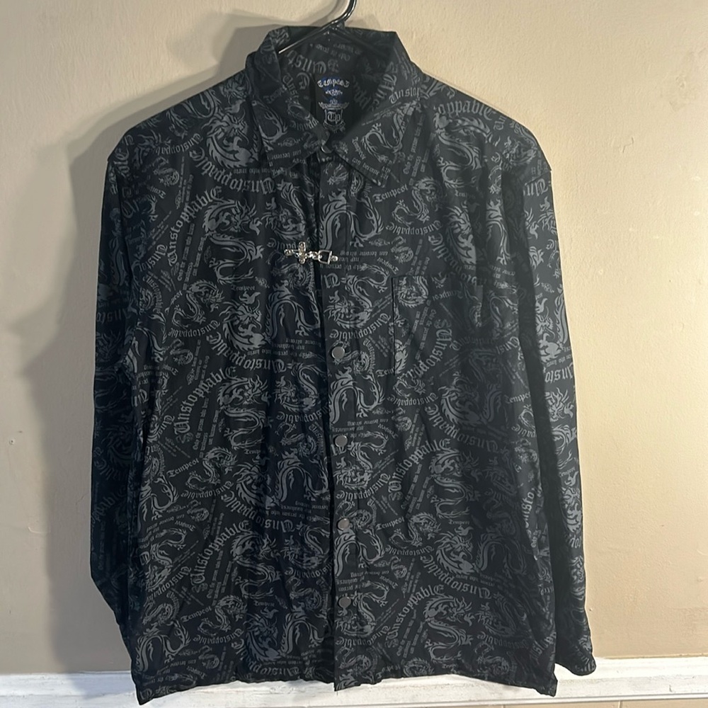 Tempest Button Down Casual Long Sleeve Shirt Large.
